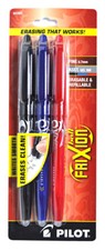 Pilot Frixion Pen Assortment 3 Pack Fine Point 0.7mm Heat Erase