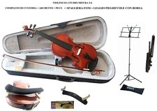 VIOLINO DA STUDIO MISURA 3/4 KIT CUSTODIA + ARCHETTO + SPALLIERA FOM + LEGGIO