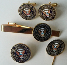 PRESIDENT GEORGE W BUSH -MARINE ONE HELICOPTER CUFFLINK SET - WHITE HOUSE ISSUE