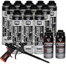 Touch N Seal Black Landscape and RV UV-resistant Polyurethane Gun Foam Spray Kit