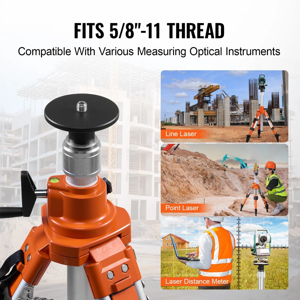 Laser Level Tripod Stand Adjustable Height High Stability Construction Surveying