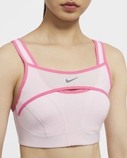 NWT 75 Nike Alpha UltraBreathe size M High Support Sports Bra Training Pink