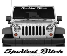 Spoiled Bitch Windshield Decal Sticker Rzr Turbo Heart Diesel Turbo Race Girl