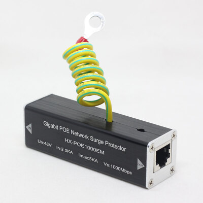 PoE Ethernet Surge Protector Lightning Arrester RJ45 Network Thunder Protection
