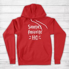 Santa's Favorite Ho Christmas Holiday Matching Couple Xmas Unisex Hoodie Sweater