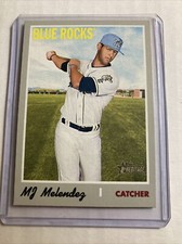 2019 Topps Heritage Minor League #161- MJ MELENDEZ Rookie RC Card.. rookie card picture
