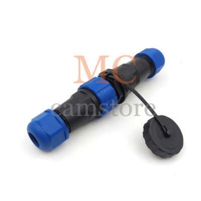 Alimentazione AC/DC Bayonet Connettore Di Alimentazione Impermeabile IP67 A 2 Pin M20 - Spina Maschio E Presa Femmina, Per Esterno, Fino A 12 AWG Cavo Elettrico A Baionetta