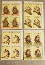 FUJEIRA 1969 MONKEYS ONLY 4 VAL IN BLOCKS OF FOUR  MNH