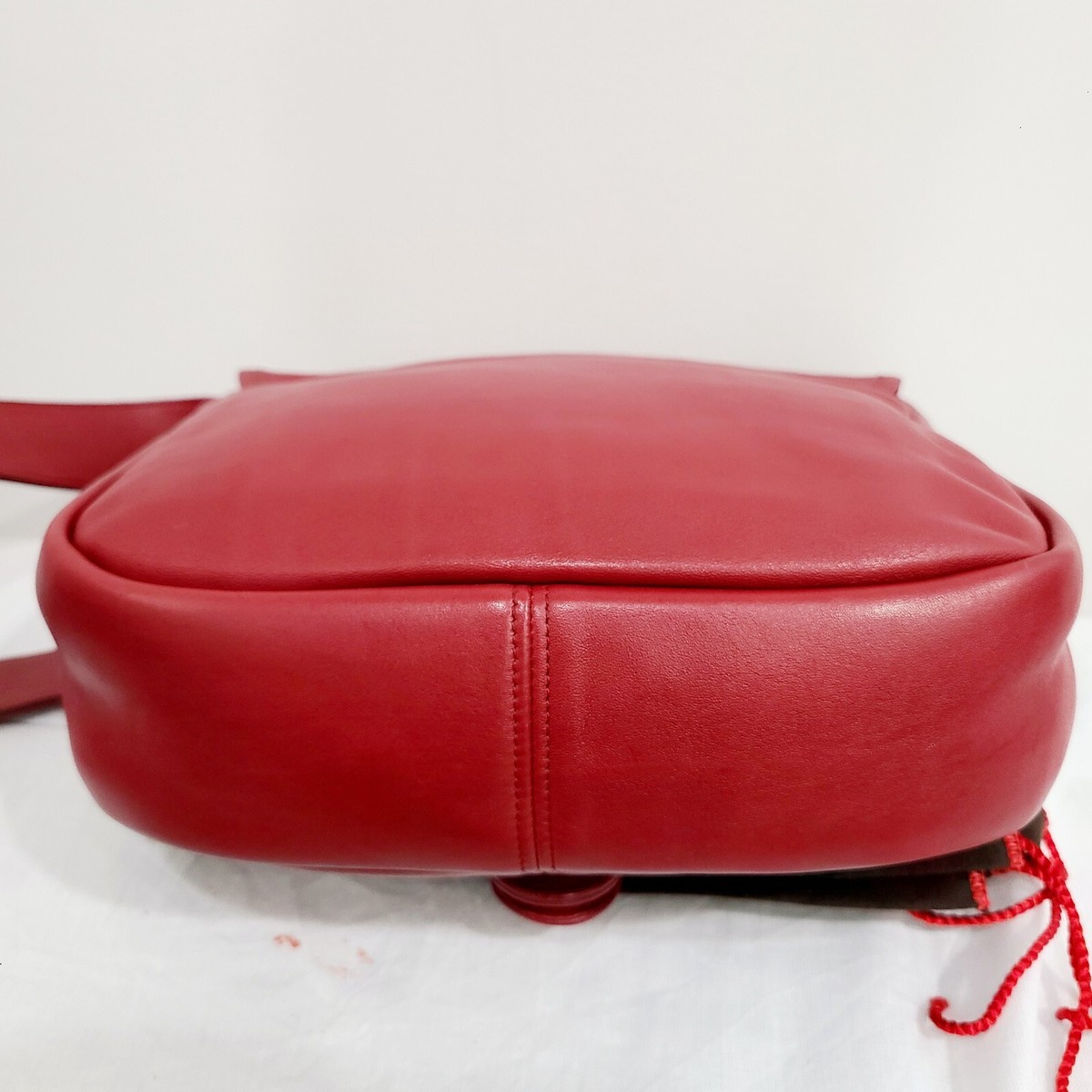 COACH VINTAGE LEGACY BEDFORD SADDLE MAIL FLAP RED LEATHER