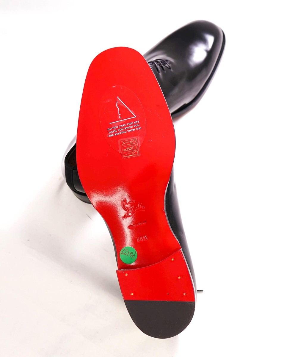 【関税&送料込】Christian Louboutin Nero Rosso Pelle Di Vite Chickito - Derbies - Patent leather - Black - Men