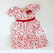 Penelope Mack girls party christmas dress white red size 5