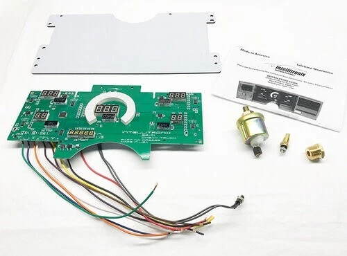 GM/Chevy Truck 1988-1991 LED panel de calibre de reemplazo directo, LED verde azulado Foto 2 de 4