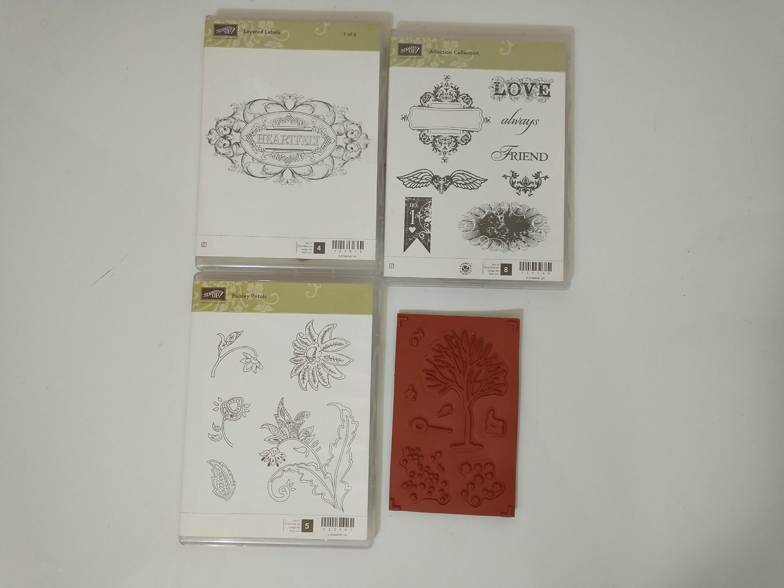 Rubber Stamp Unmounted Lot 3 Stampin Up Sets + Extra Tree Flowers Love Friends