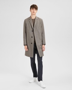charcoal herringbone overcoat
