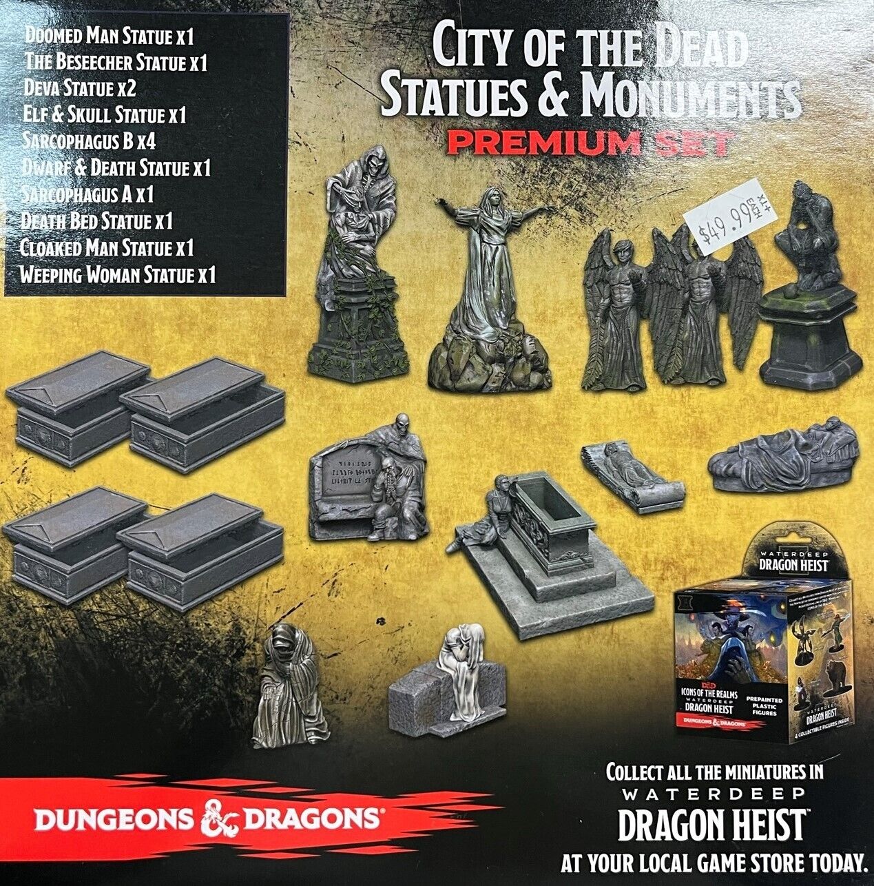  WizKids D&D Icons of The Realms: Waterdeep Dragon Heist City of The  Dead Premium Set : Toys & Games