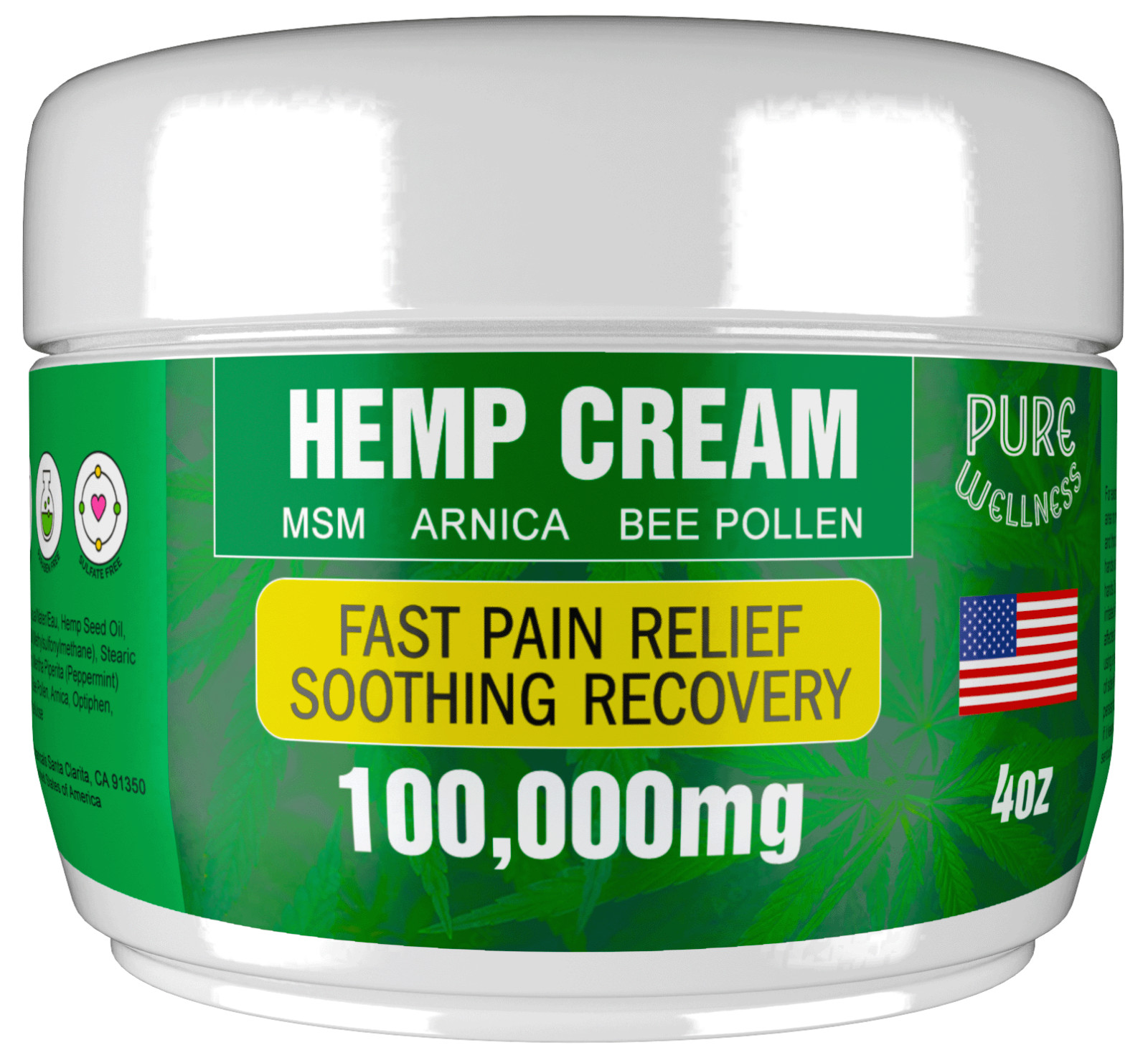 6-Pack -- Hemp Pain Relief Cream | Fast Pain Relief for Join