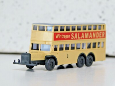Wiking 97303 N Scale 1/160 MAN D38 Berlin Double Decker Bus Salamander Ad NIB 