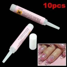 10 PCS Nail Tip Glue Super Bond For Acrylic Nails Strong Adhesive Manicure Tools