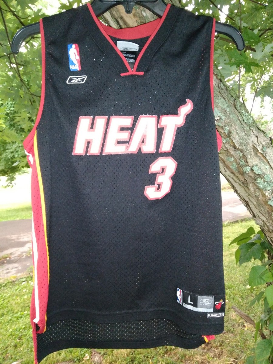 Vtg Reebok Dwyane Wade Miami Heat L 14-16 Sewn Jersey +2 Vtg Reebok Dwyane Wade Miami Heat L 14-16 Sewn Jersey +2
