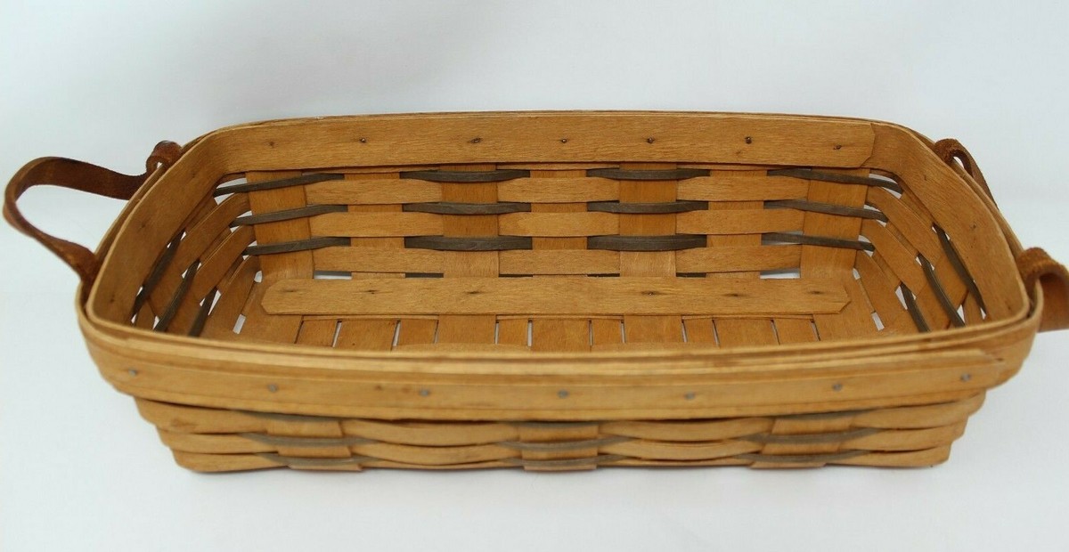 Vintage Genuine Longaberger Rectangle Basket 15 Inch 1991 | eBay