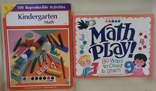 2-Book Lot for KINDERGARTEN TEACHERS  Math Play  100 Reproducible Activities