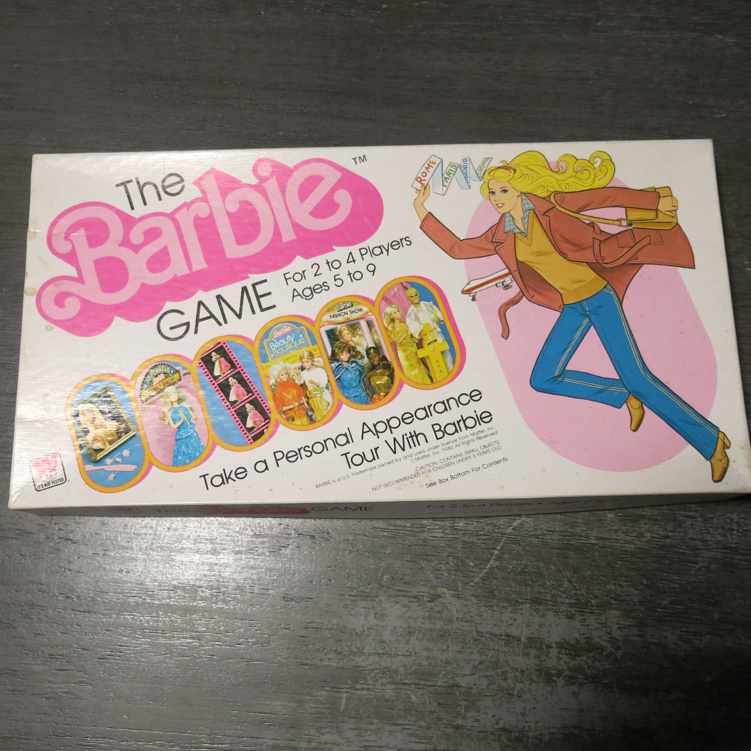 Mattel Board Game 2-4 Players Ages 5-9 Plastic 1980