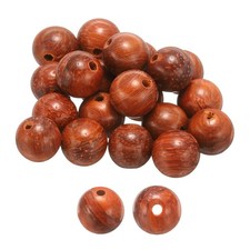 200pcs 8mm Red Rosewood Round Polished Wooden Loose Beads for Craft