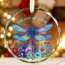 Dragonfly Crystal Ornament - Dragonfly Ornament for Christmas Tree 2025- Drag...