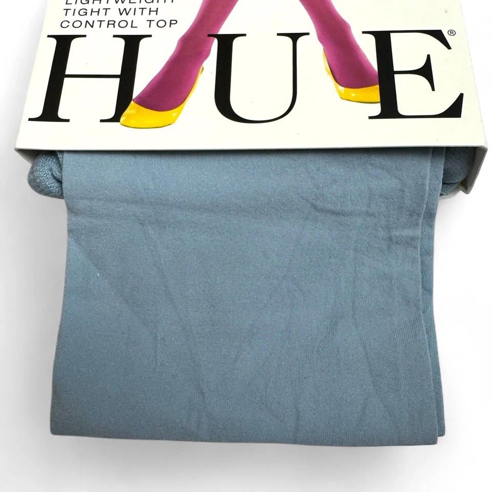 HUE Super Soft Dusty Blue Lightweight Control Top Tights Womens Womens Size 1 - Image 2 of 4