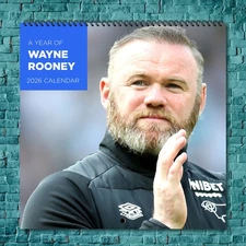 Wayne Rooney 2026 Wall Calendar, 12-Month Celebrity Fan Gift Collection