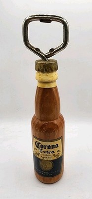 Vintage Corona Extra Beer Wooden Novelty Bottle Opener Barware Mancave Home Bar