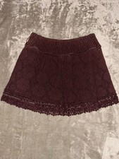 Rue21 Brown Crochet Lace Skater Skirt - Small
