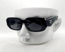 PRADA SPR 17W-F Black Dark Grey Lens Sunglasses