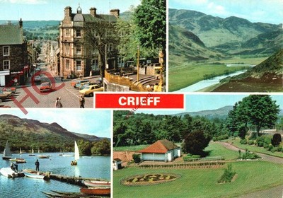 Ansichtskarte ~ Crieff (Multiview) King Street, Loch Earn, Sma' Glen [Dennis]