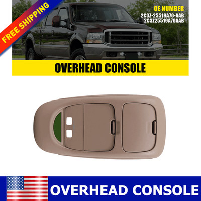New Tan Overhead Console Fit 2002 2003 2004 Ford Super Duty F250 F350 F450 F550