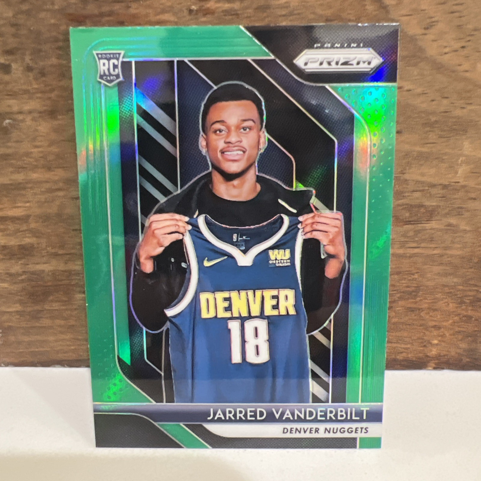 2018-19 Panini Prizm Jarred Vanderbilt 42 Rookie Card RC Green Denver Nuggets