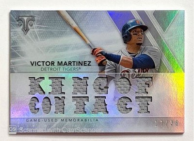 2015 Topps Triple Threads Game Used Jersey Relics 17/36 Victor Martinez Tigers