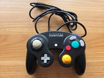 Nintendo Official GameCube Controller black NGC DOL-003 US SELLER