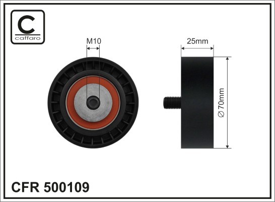 CAFFARO 500109 Tensioner Pulley, V-ribbed belt for BMW