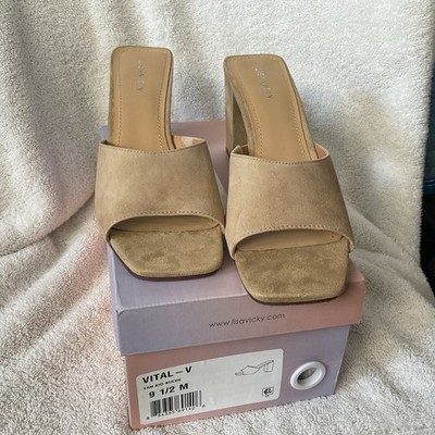 Lisa Vicky Vital-V Tan Kid Suede 9.5 18