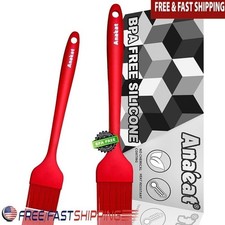 Silicone Basting Brush Set Heat Resistant Dishwasher Safe Cooking Grilling New