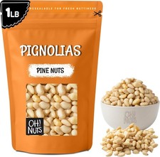 Pine Nuts Raw Pignoli for Pesto, 1 lb Bulk | Pine Nuts for Pesto & Cooking, Raw