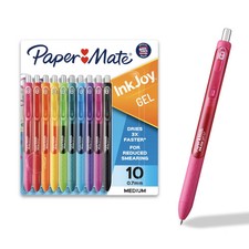 Paper Mate InkJoy Gel Pens, Medium Point 0.7 mm , Assorted Colors, 10 Count