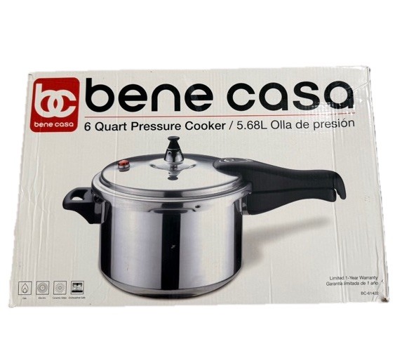 Olla de Presi&oacute;n Bene Casa 6 Qt | Pressure Cooker BC‑61809 | Open Box Nueva 
