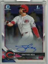 2018 Bowman Draft Jonathan India Chrome Base Autographs Cincinnati Reds