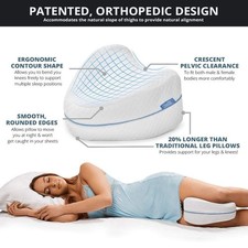 Contour Legacy Memory Foam Leg Knee Side Sleeper Pillow for Comfort Relief