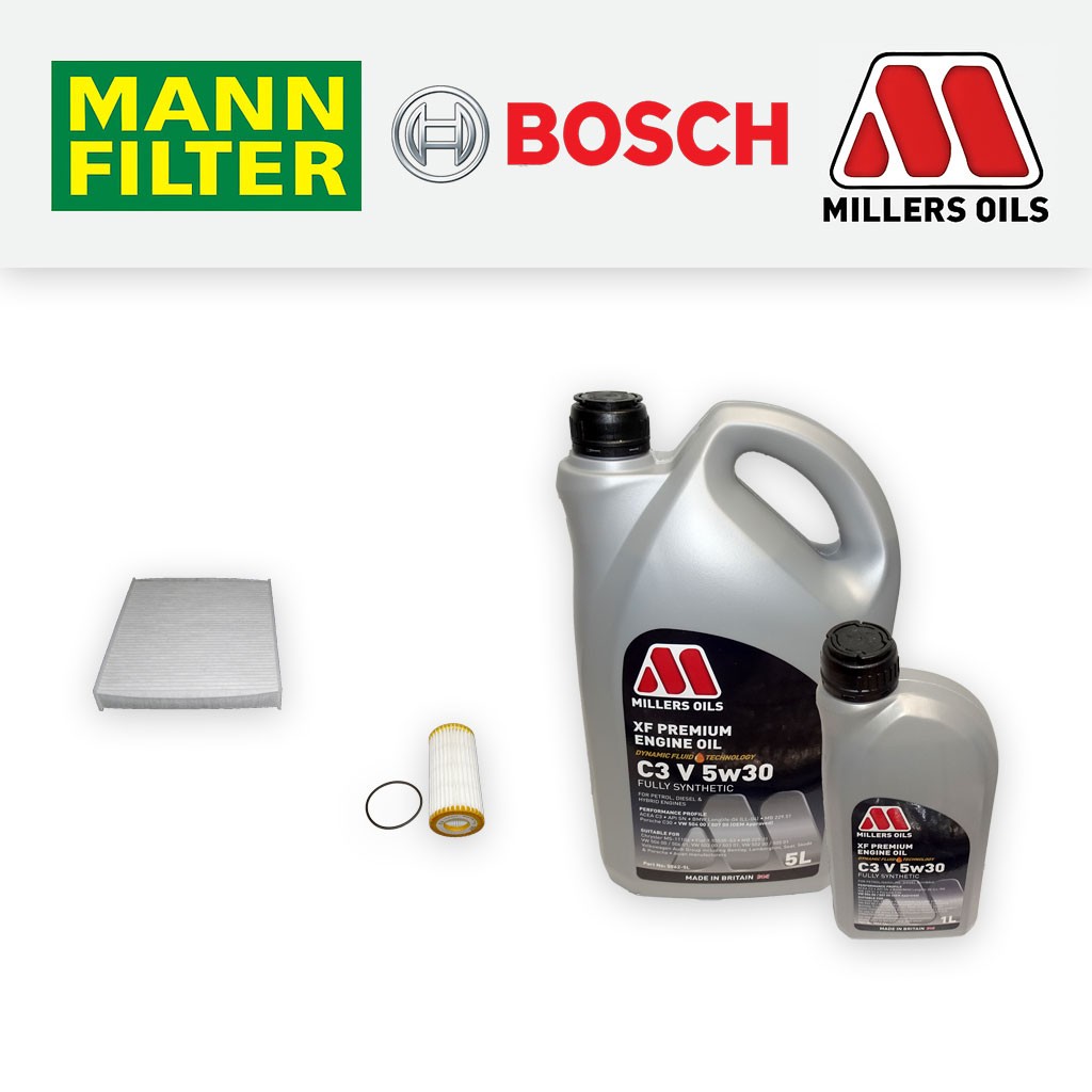 SERVICE KIT for AUDI A1 S1 QUATTRO OIL CABIN FILTERS +APPROVED OIL (2014-2018)