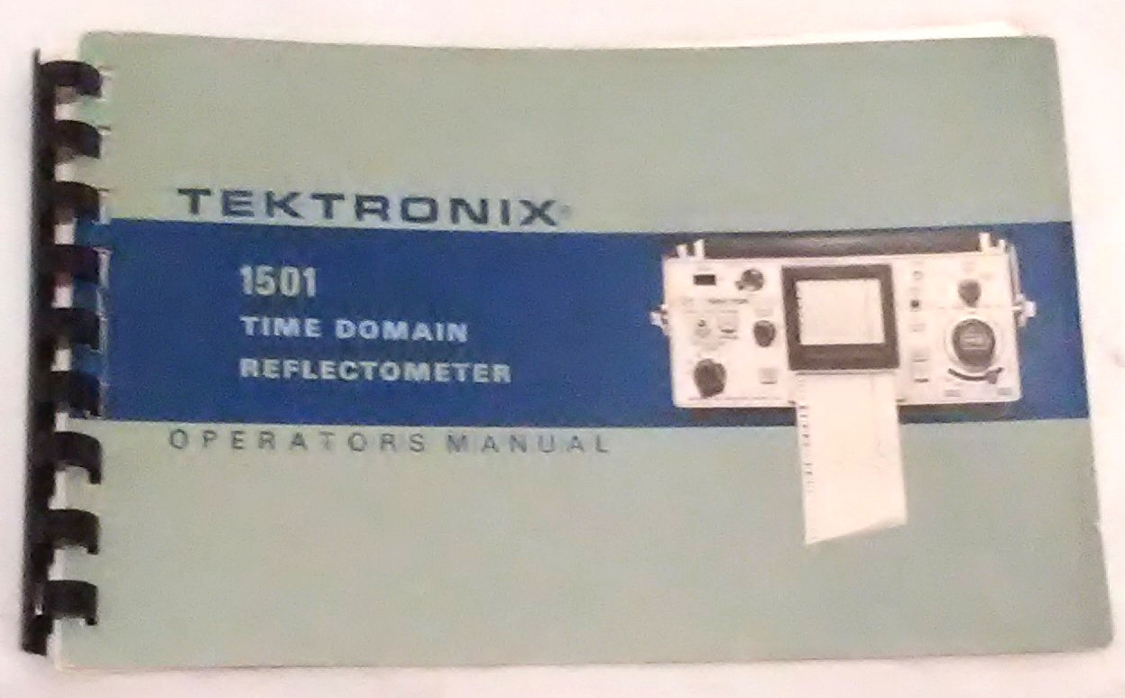 RARE Tektronix 1501 TDR Cable Tester OPERATORS MANUAL