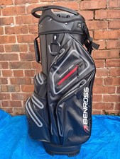 New Benross Protec 5.0 Waterproof Golf Cart Bag,14-Way Dividers Black,Grey & Red