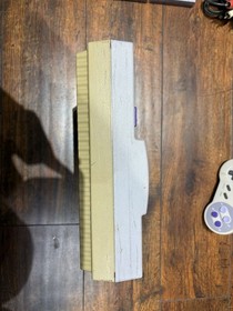 Super Nintendo SNES Console Bundle - Tested - Mario World & Sim City - OEM Cable